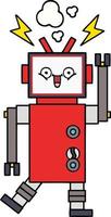 cute cartoon robot vector