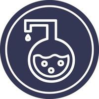 science experiment circular icon vector