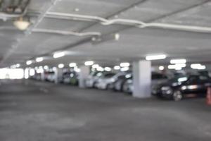 Car parking lot interior blur background ,Abstract Blurred photo