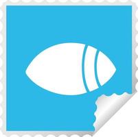 square peeling sticker cartoon eye looking to one side vector