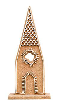 Christmas and new year with building-shaped icon isolated on white background,include clipping path photo