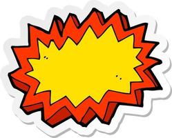 sticker of a cartoon explosion symbol vector