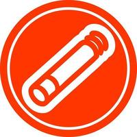 lit cigarette circular icon vector