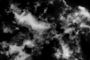 Textured cloud,Abstract black,isolated on black background photo