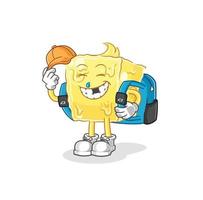 butter character cartoon vector