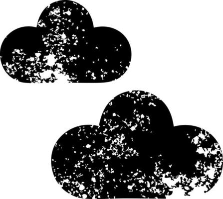 distressed symbol snow cloud