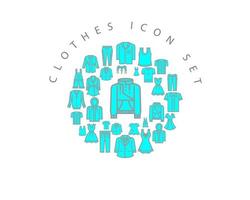 Clothes icon set design on white background vector