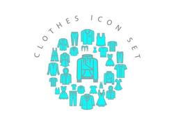 Clothes icon set design on white background vector