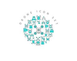 Drone icon set design on white background vector