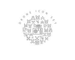 Drone icon set design on white background vector