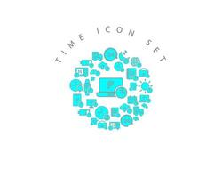 Time icon set design on white background. vector