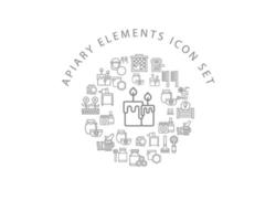 Apiary elements icon set design on white background vector