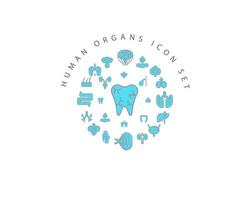 Human organs icon set design on white background. vector