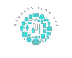 Gadgets icon set design on white background. vector