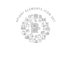 Apiary elements icon set design on white background vector