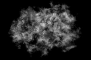 Textured cloud,Abstract black,isolated on black background photo