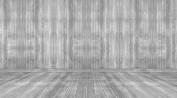 Gray Wall and Floor Wood Background photo