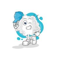 white cloud cute vector