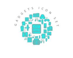 Gadgets icon set design on white background. vector