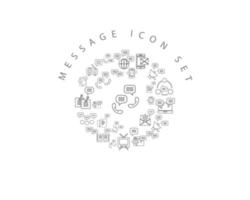 Message icon set design on white background vector