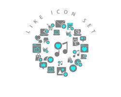 Like icon set design on white background vector