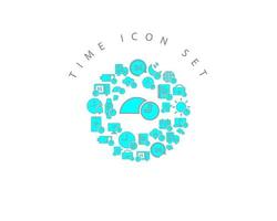 Time icon set design on white background. vector