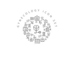 Gynecology elements icon set design on white background vector