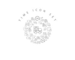 Time icon set design on white background. vector