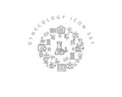 Gynecology elements icon set design on white background vector