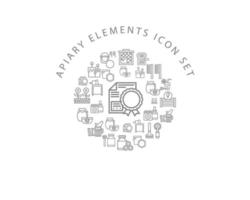 Apiary elements icon set design on white background vector