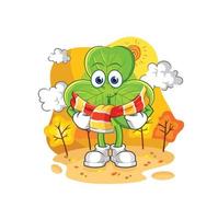 clover luck character illustration vector