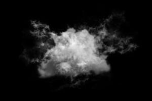 Textured cloud,Abstract black,isolated on black background photo