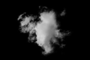 Textured cloud,Abstract black,isolated on black background photo