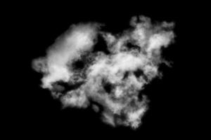 nube aislada sobre fondo negro, humo texturizado, nubes de pincel, negro abstracto foto