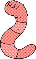 quirky comic book style cartoon worm vector