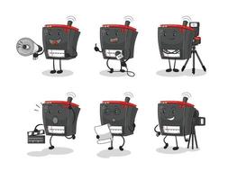 radio cartoon character vector