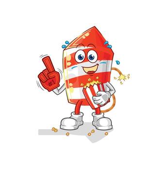 fireworks cartoon character vector