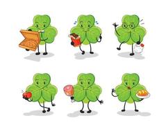 clover character cartoon vector