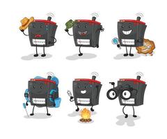 radio cartoon character vector