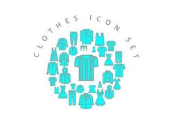 Clothes icon set design on white background vector