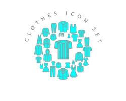 Clothes icon set design on white background vector