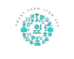 smart farm icon set design on white background. vector