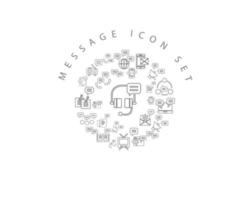Message icon set design on white background vector