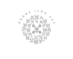 Drone icon set design on white background vector