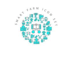 smart farm icon set design on white background. vector