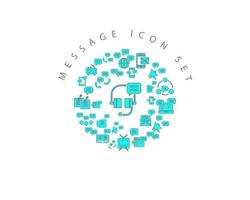 Message icon set design on white background vector