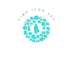 Time icon set design on white background. vector