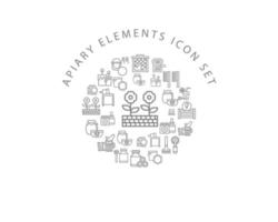 Apiary elements icon set design on white background vector