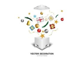 Open white box with a gift. icon in the  on a white background. Vector illustration.