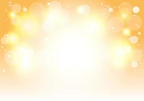 Abstract yellow background with white bokeh vector